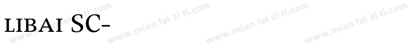 libai SC字体转换